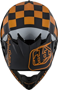 Troy Lee Designs SE4 Poly Adult Motocross Helmet Checker Gold/Black