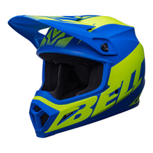 Load image into Gallery viewer, Bell MX-9 Mips Adult Motocross Helmet Disrupt Matte Classic Blue/Hi-Viz Yellow