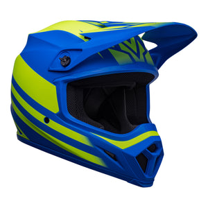 Bell MX-9 Mips Adult Motocross Helmet Disrupt Matte Classic Blue/Hi-Viz Yellow