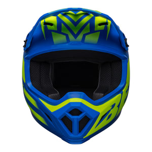 Bell MX-9 Mips Adult Motocross Helmet Disrupt Matte Classic Blue/Hi-Viz Yellow