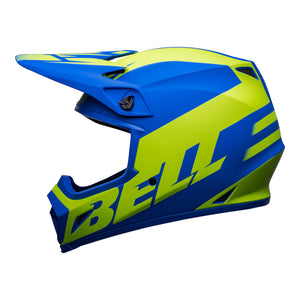 Bell MX-9 Mips Adult Motocross Helmet Disrupt Matte Classic Blue/Hi-Viz Yellow