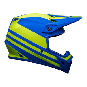 Bell MX-9 Mips Adult Motocross Helmet Disrupt Matte Classic Blue/Hi-Viz Yellow