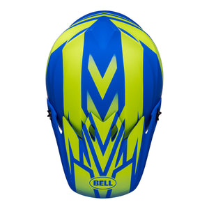 Bell MX-9 Mips Adult Motocross Helmet Disrupt Matte Classic Blue/Hi-Viz Yellow