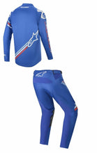 Load image into Gallery viewer, Alpinestars Racer Braap Adult Motocross Kit Combo BLUE/OFF WHITE