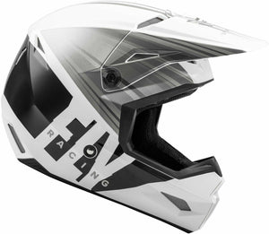 FLY RACING KINETIC K220 ADULT MOTOCROSS HELMET WHITE/GREY/BLACK