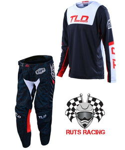 Troy Lee Designs GP Youth Motocross Kit Combo Fractura Navy/Red