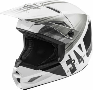 FLY RACING KINETIC K220 ADULT MOTOCROSS HELMET WHITE/GREY/BLACK