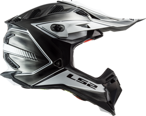 LS2 MX470 SUBVERTER POWERJEANS ADULT MOTOCROSS HELMET SILVER/BLACK