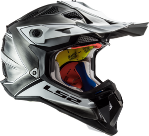 LS2 MX470 SUBVERTER POWERJEANS ADULT MOTOCROSS HELMET SILVER/BLACK