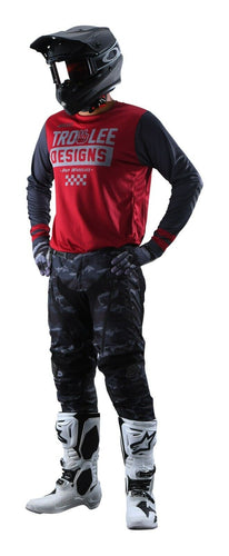 Troy Lee Designs Scout GP Peace & Wheelies Burgundy Adult Motocross/Enduro Kit